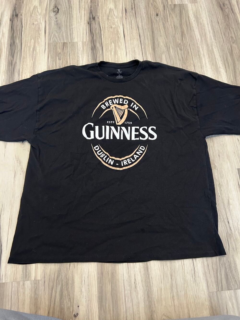 Guinness Official Merchandise Shirt Mens 4XL Black Graphic Tee Logo Dublin